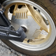 The tires might be in rough shape, but look at those gold wheels!